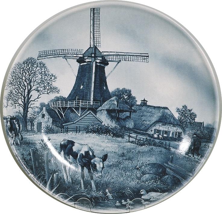 Collectible Plate Spring Scene Blue - DutchGiftOutlet.com