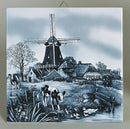 Delft Wall Plaque Four Seasons Spring - Collectibles, CT-210, Decorations, Dutch, Home & Garden, Tiles-Scenic, Van Hunnik, Windmills