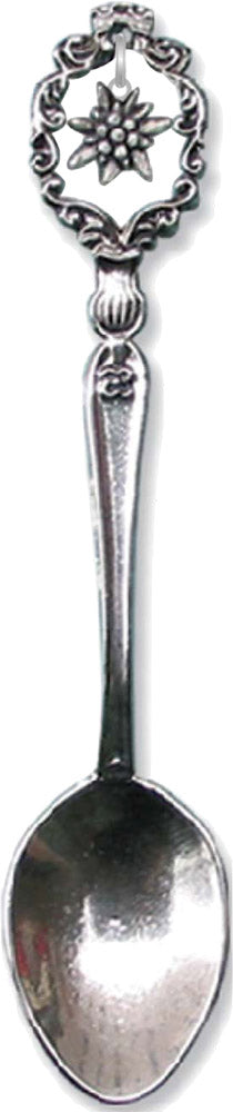 German Alpine Edelweiss Collectible Silver Plated Spoon