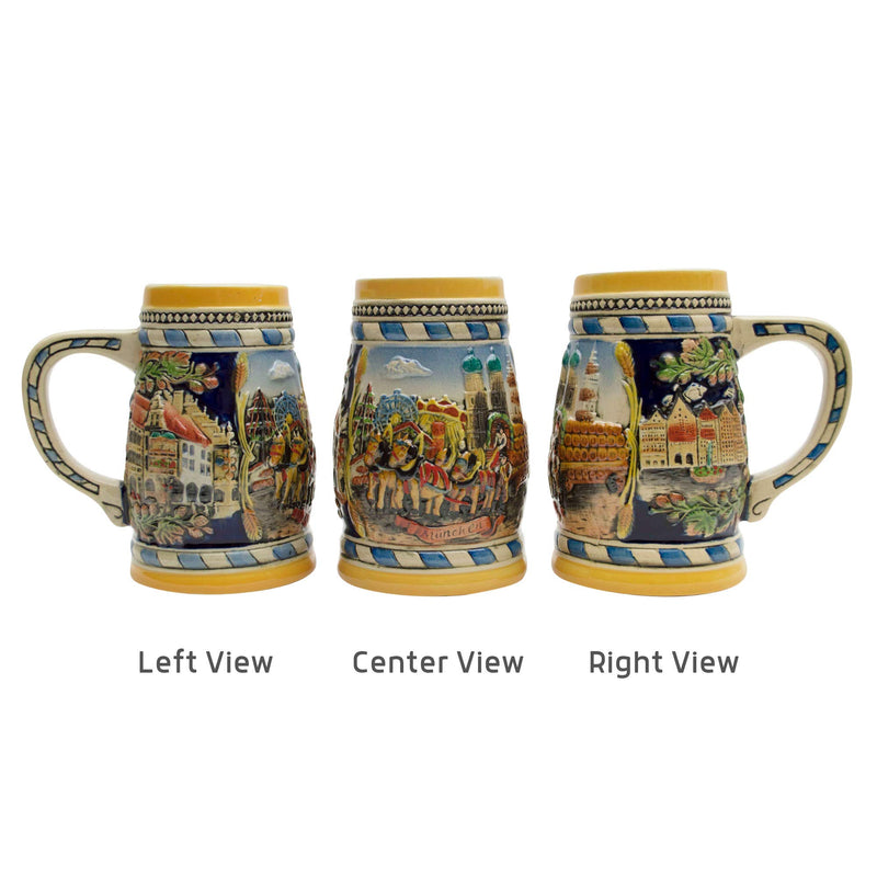 Classic Munich Scene Collectible German Beer Stein