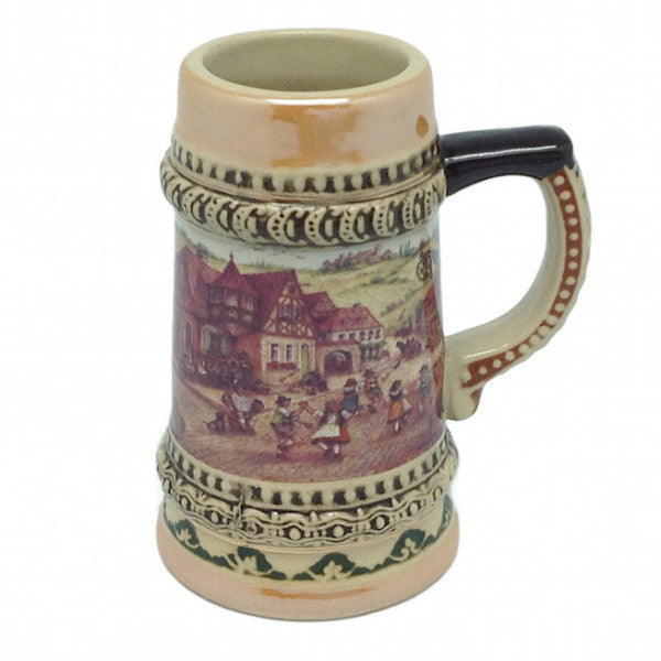 German Beer Stein Village Dancers Shots - Alcohol, Barware, Ceramics, Collectibles, Drinkware, German, Germany, Home & Garden, Joseph Mahler, Multi-Color, PS- Oktoberfest Party Favors, PS-Party Favors, PS-Party Favors German, Shot Glasses, Shots-Ceramic, Tableware, Top-GRMN-B