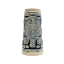 Cobalt Blue Germany Coats of Arms Engraved Beer Stein