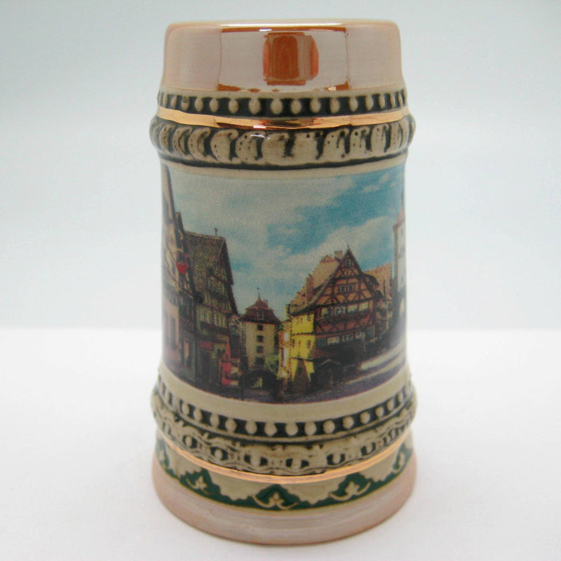 Rothenburg Souvenir Ceramic Beer Stein Shot Glass - Alcohol, Barware, Ceramics, Collectibles, Drinkware, Euro Village, European, German, Germany, Home & Garden, Multi-Color, PS- Oktoberfest Party Favors, PS-Party Favors, PS-Party Favors German, Shot Glasses, Shots-Ceramic, Shots-Glass, Tableware, Top-GRMN-B - 2