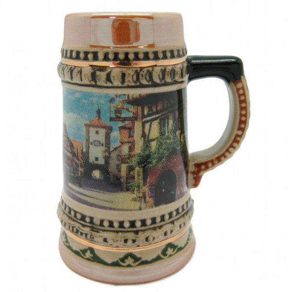 Rothenburg Souvenir Ceramic Beer Stein Shot Glass - Alcohol, Barware, Ceramics, Collectibles, Drinkware, Euro Village, European, German, Germany, Home & Garden, Multi-Color, PS- Oktoberfest Party Favors, PS-Party Favors, PS-Party Favors German, Shot Glasses, Shots-Ceramic, Shots-Glass, Tableware, Top-GRMN-B