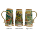 Ludwig's Castle Mountain Scene Engraved German Beer Stein