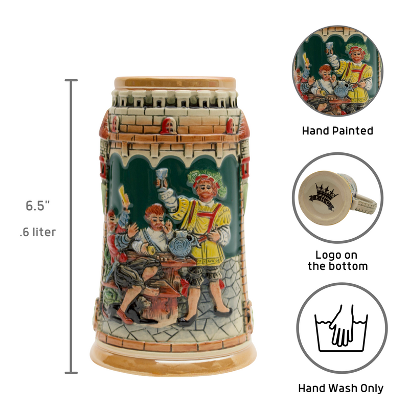 Castle Festival Engraved German Beer Stein