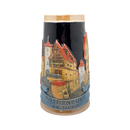 Collectible Ceramic Rothenburg Germany Beer Stein with Raised Relief Artwork