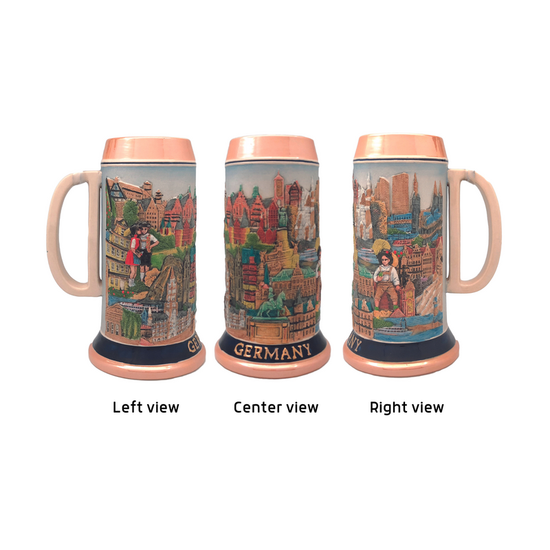 Landmarks Across Germany 1L Colorful German Beer Stein