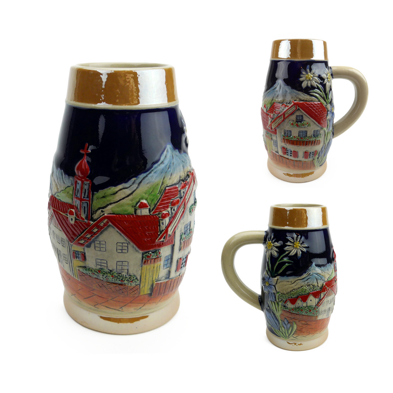 German Alpine Village Relief 1L Stein