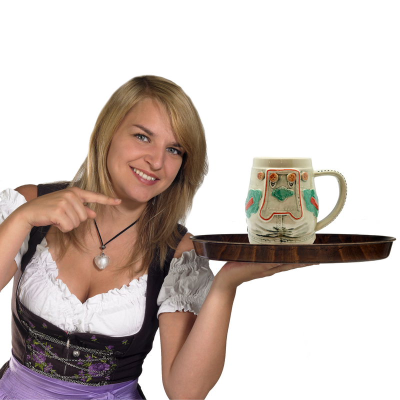 Lederhosen Ceramic German Beer Stein