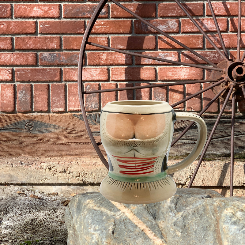 German Lady in Dirndl Ceramic Beer Stein