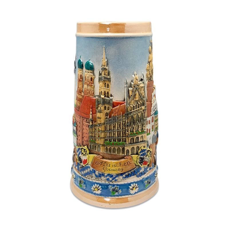 Oktoberfest & Edelweiss Deluxe Collectible Ceramic Beer Stein