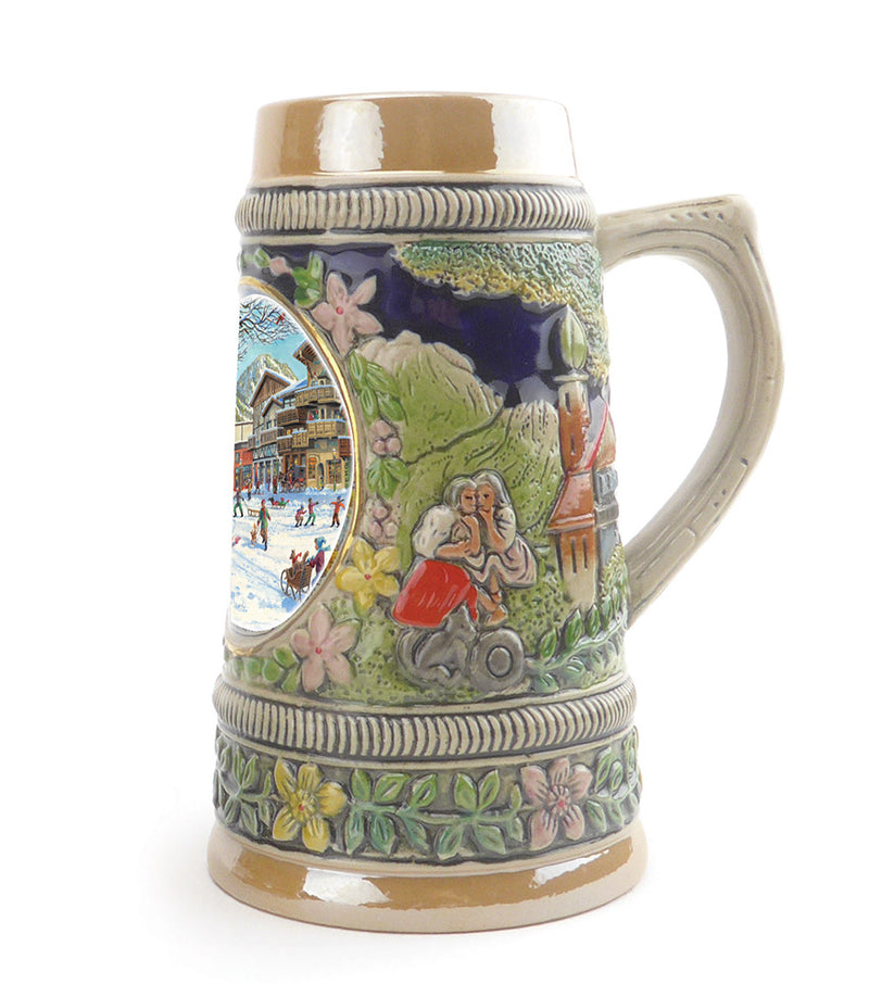 Winter in Germany Ceramic Shot Glass Stein Collection - OktoberfestHaus.com