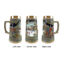 Winter in Germany Beer Stein .55 Liter Embossed Ceramic