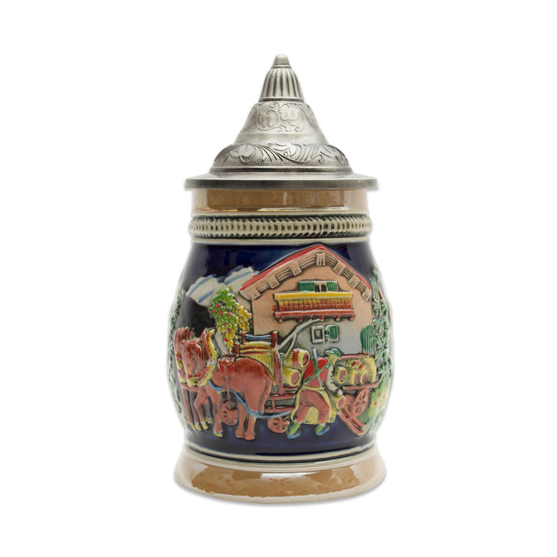 Oktoberfest Beer Hops Harvest Beer Stein with Engraved Metal Lid