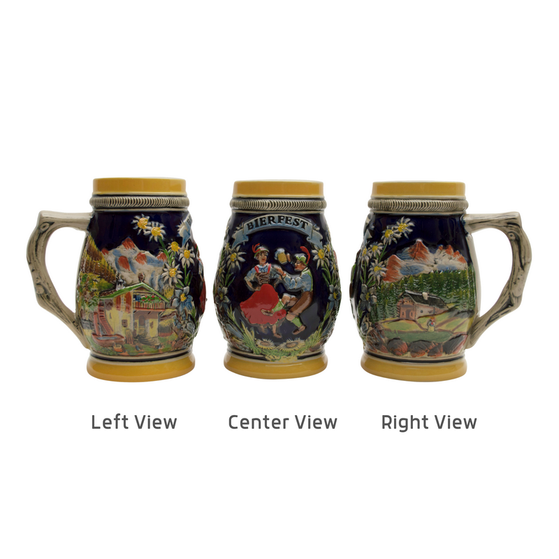 Engraved "Bier Fest" German Beer Stein