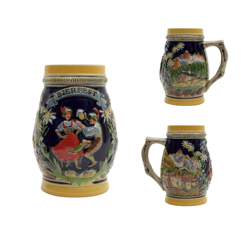 Engraved "Bier Fest" German Beer Stein