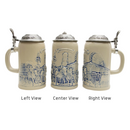 Stoneware Munich Beer Wagon Lidded 1L Stein