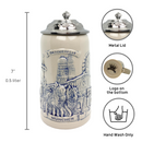 Stoneware Munich Beer Wagon Lidded 1L Stein