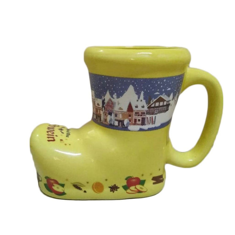 Ceramic Yellow Gluhwein Boot Mug -3