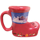 Ceramic Red Gluhwein Boot Mug