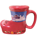 Ceramic Red Gluhwein Boot Mug