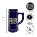 .75L Bayern Cobalt Blue Medallion German Beer Stein