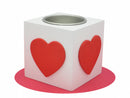 German Gift Idea Square Heart Votive Red - Below $10, Candle Holders, Candles, Danish, Decorations, Heart, Home & Garden, Kitchen Decorations, Norwegian, PS-Party Favors, Red, Scandinavian, swedish, Votive, White