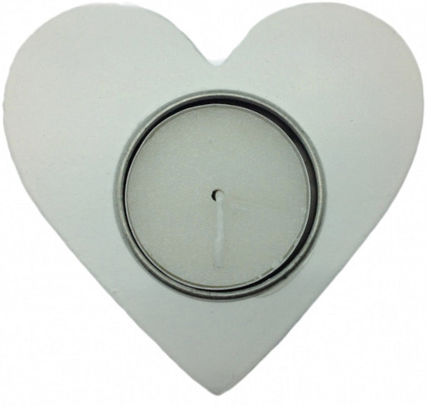 White German Party Favor Heart Candle Votive