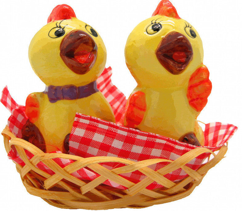 Animal Salt & Pepper Shakers Chickens Basket - Animal, Collectibles, Decorations, General Gift, Home & Garden, Kitchen Decorations, PS-Party Favors, S&P Sets, S&P Sets-General Gift, Tableware