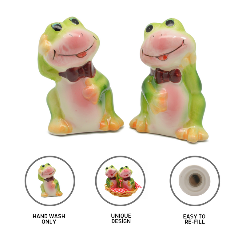 Animal Salt & Pepper Shakers Frogs Basket