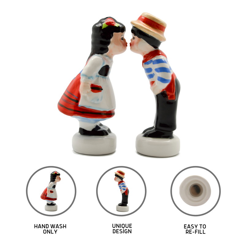 Italian Gift Idea with Italy Kissing Couple S&P Set