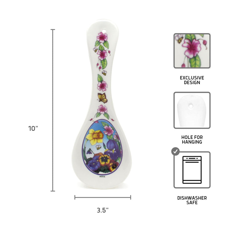 Edelweiss Flower Ceramic Spoon Rest