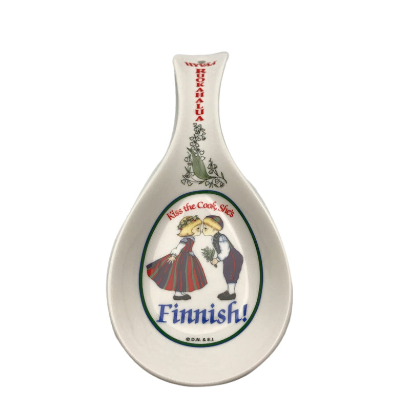 Kitchen Spoon Rest Finnish Gift Hyvaa Roukahalua