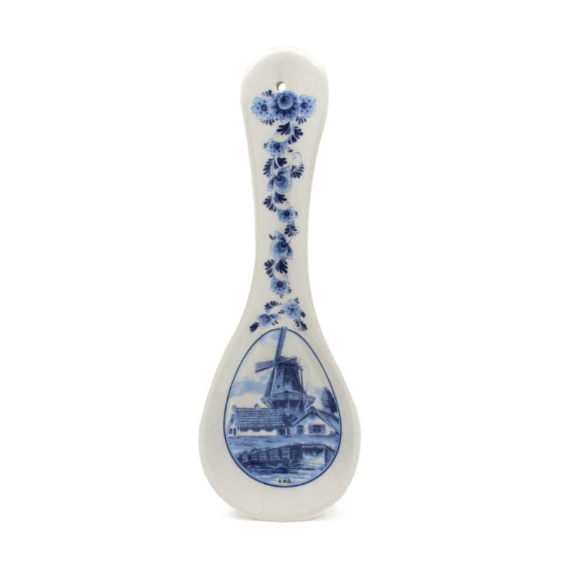 Delft Windmill Ceramic Spoon Rest