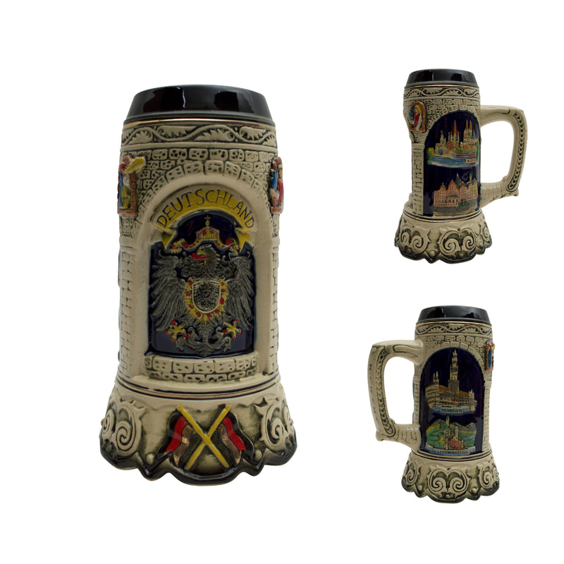 Scenic Deutschland Engraved Collectible German Beer Stein