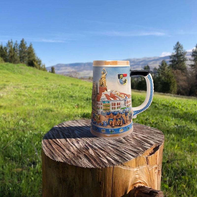 Oktoberfest & Edelweiss Deluxe Collectible Ceramic Beer Stein