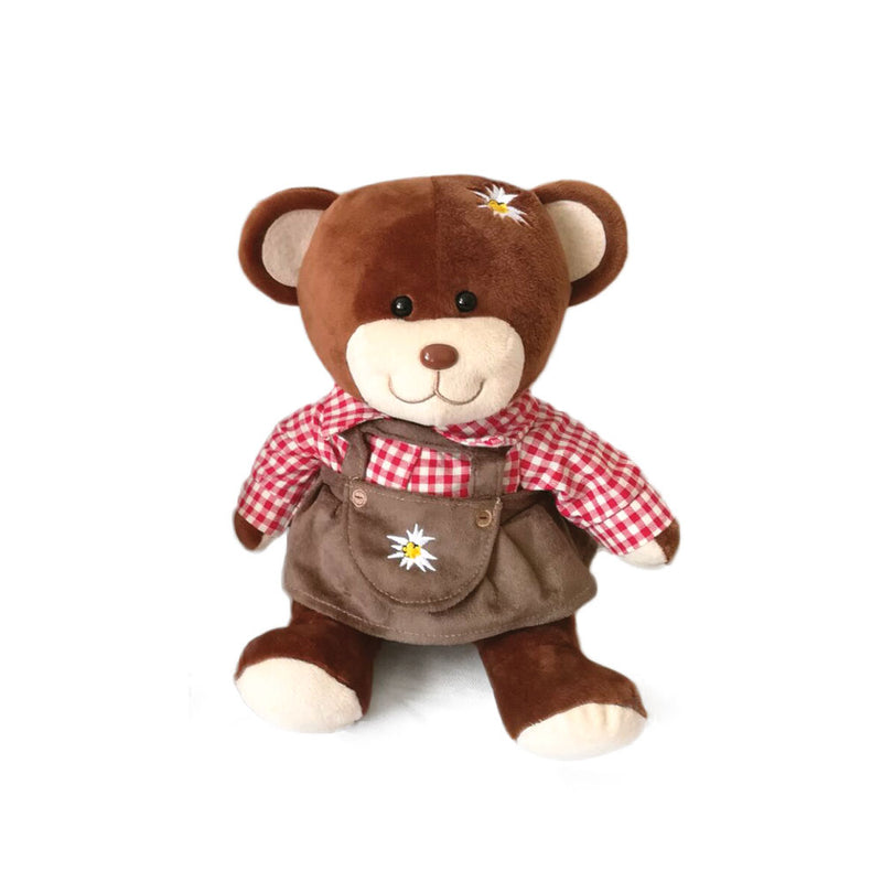 German Girl Teddy Bear w/ Red Shirt