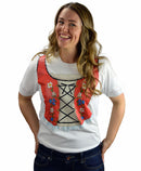 Oktoberfest T Shirt German Dirndl Design - Apparel- Costumes - German - Womens, Apparel- T Shirts, Apparel-Costumes, Apparel-Shirt-German, German, Germany, L, M, Oktoberfest, S, Size, Top-GRMN-B, White, XL, XXL