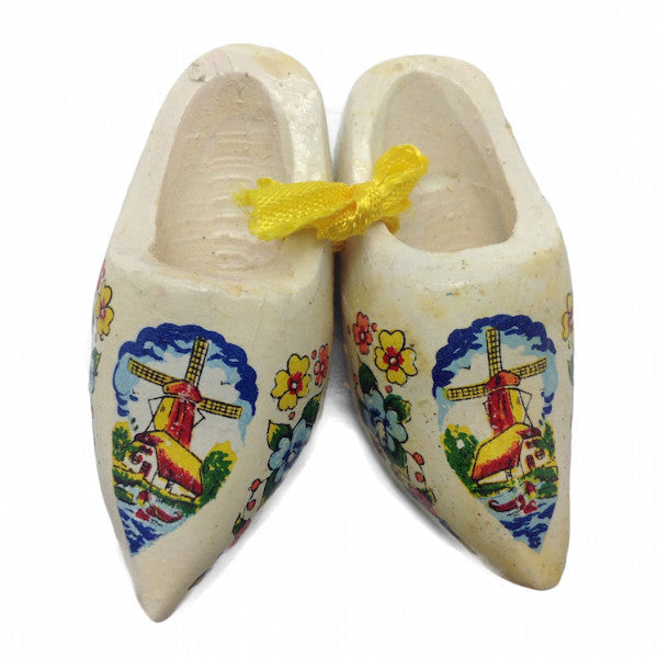 Dutch Wooden Shoes Clogs Multi-Color - 2 inches Blue, Apparel-Costume Shoes, Apparel-Costumes, CT-600, Delft Blue, Dutch, Ethnic Dolls, Multi-Color, Netherlands, PS-Party Favors, PS-Party Favors Dutch, Shoes, White, Windmills, wood, Wooden Shoes, Wooden Shoes-Souvenir