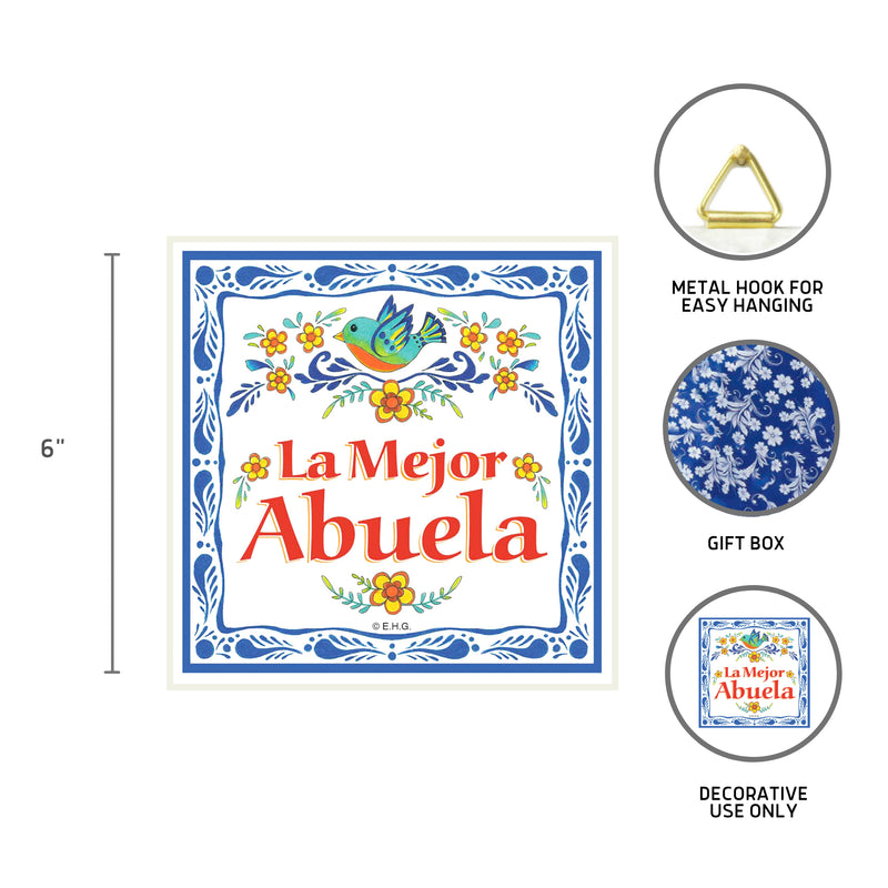 "La Mejor Abuela Gifts" Decorative Spanish Kitchen Tile