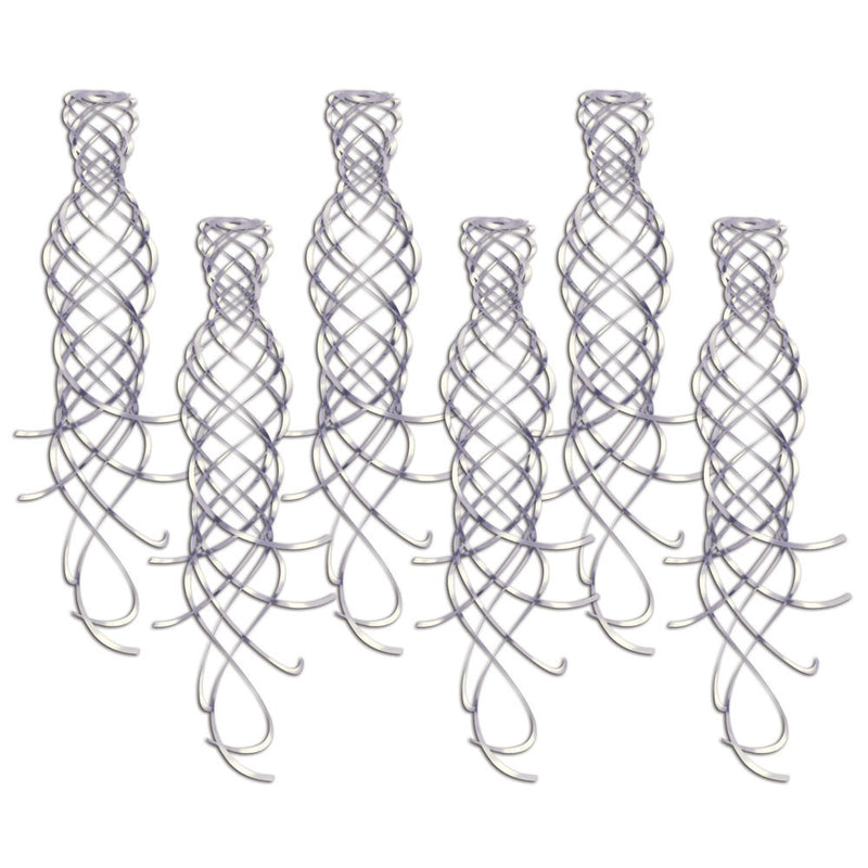 Silver Shimmering Whirls - Below $10, Foil, PS- Oktoberfest Essentials-All OKT Items, PS- Oktoberfest Hanging Decor, PS- Oktoberfest Table Decor, Silver, Tableware