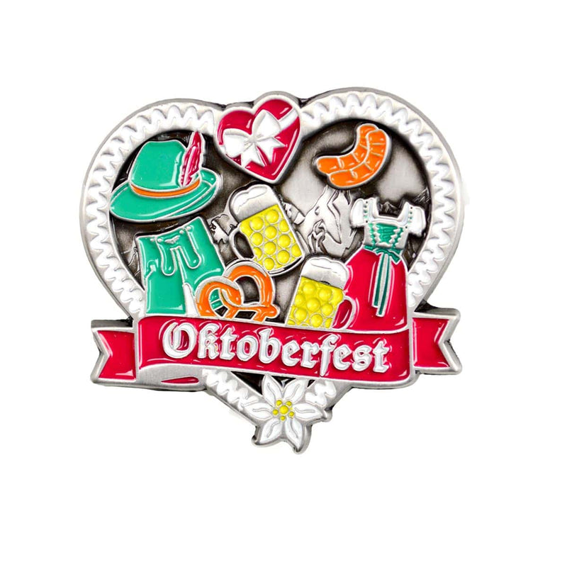 German Hunting Hat Pin with Oktoberfest Themed