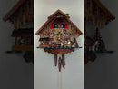 One Day Musical Cuckoo Clock Cottage with Beer Drinker, Waterwheel, and Dancers
