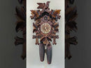 Eight Day Cuckoo Clock with Five Hand-carved Maple Leaves and One Bird
