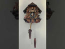 Musical Cuckoo Clock with Hand-carved Case and Feeding Deer