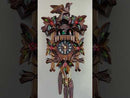 One Day Musical Cuckoo Clock with Dancers, Five Hand-carved Maple Leaves,  One Bird, and Hand-Painted Flowers