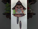 Eight Day Cuckoo Clock Cottage - Fisherman Raises Fishing Pole