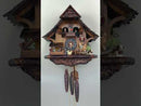 One Day Musical Cuckoo Clock Cottage with Boy on Rocking Horse, Moving Waterwheel, and Dancers