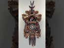 One Day Musical Hunter's Cuckoo Clock with Dancers, Hand-carved Animals, and Buck